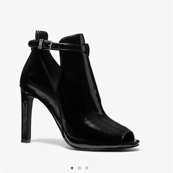 Michael Kors Lawson Open Toe Ankle Boot Patent Leather ✨brand new✨No box - Picture 2 of 12